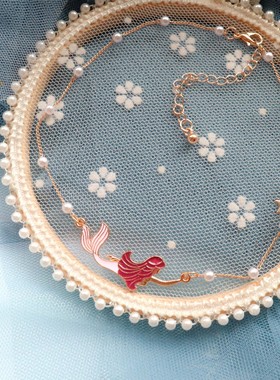 choker日韩风拼接项圈短款珍珠链