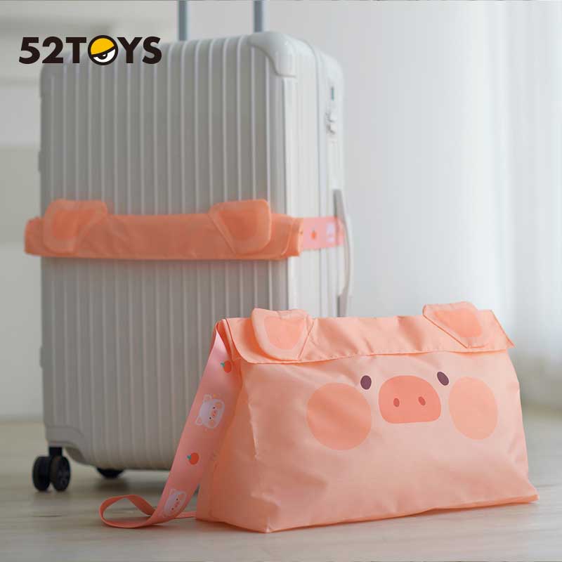 【52TOYS】罐头猪LuLu旅行系列周边公仔玩偶收纳包行李牌礼物 - 图0