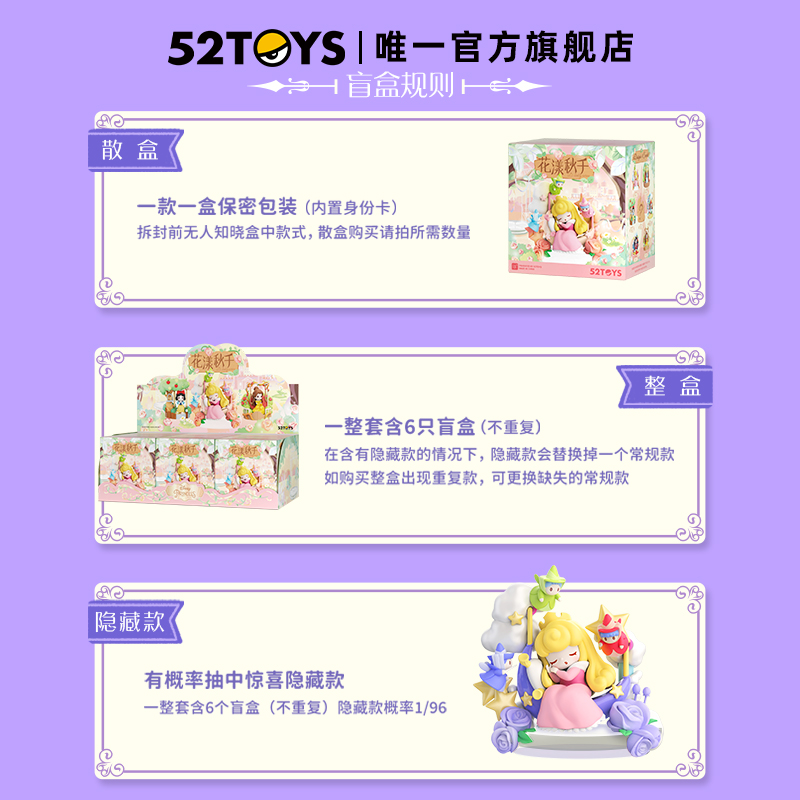 【52TOYS】迪士尼公主D-baby系列花漾秋千系列盲盒潮玩 - 图2