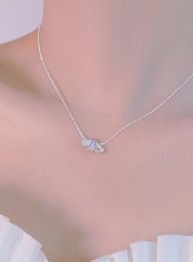 其他S925银纯银十字链女刻字项链