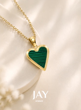 JAY欧美风绿色锁骨链复古设计感