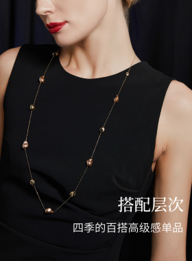 JAY复古金色毛衣链挂件挂饰