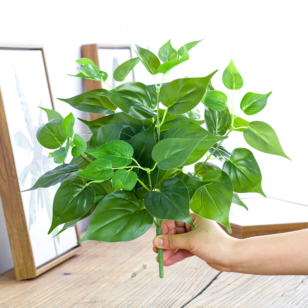 仿真绿萝盆栽室内仿真植物塑料小盆栽装饰绿植仿真花草假植物绿萝 - 图2