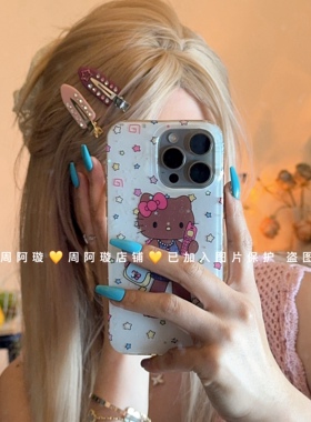 气质甜美红色花朵三角形发夹边