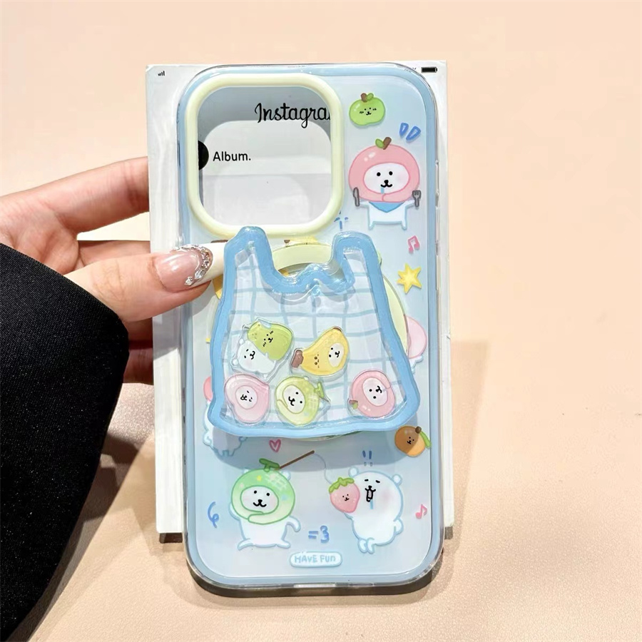 趣味水果小熊磁吸支架适用红米k70手机壳60e/40/50note13pro软11防摔8/9全包turbo3女12/k50游戏增强至尊版小 - 图1