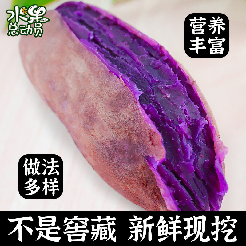 现挖新鲜5斤沙地紫红小香薯番薯 水果总动员番薯