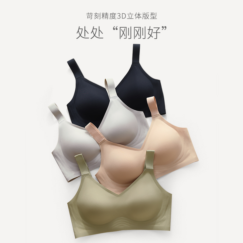 无痕内衣女小胸聚拢文胸夏季薄款收副乳防下垂运动胸罩大胸显小胸-图2