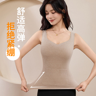 【拍2件】拾纤羊绒蚕丝发热保暖背心2件装