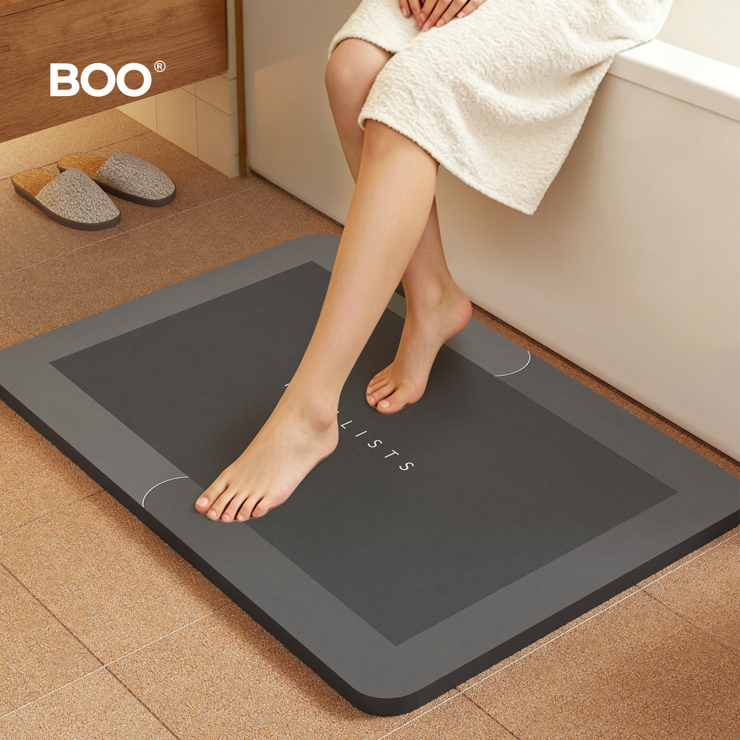 Bathroom floor mat soft diatom mud absorbent mat bathroom door thickened non-slip quick-drying foot mat door mat toilet carpet