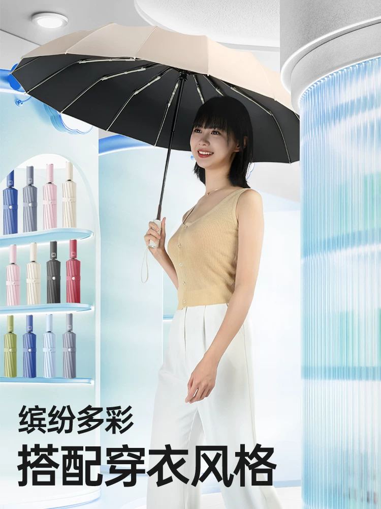 Automatic big umbrella solar-powered, fully automatic, sun protection