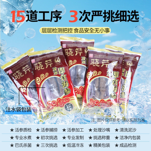 晓芹冷冻即食海参4斤大连海参2000g44-56只海参 大连海参500g特价 - 图2