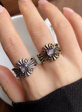 复古个性朋克设计925纯银戒指