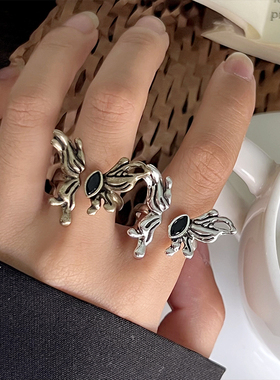 小众设计高级感蝴蝶复古夸张戒指