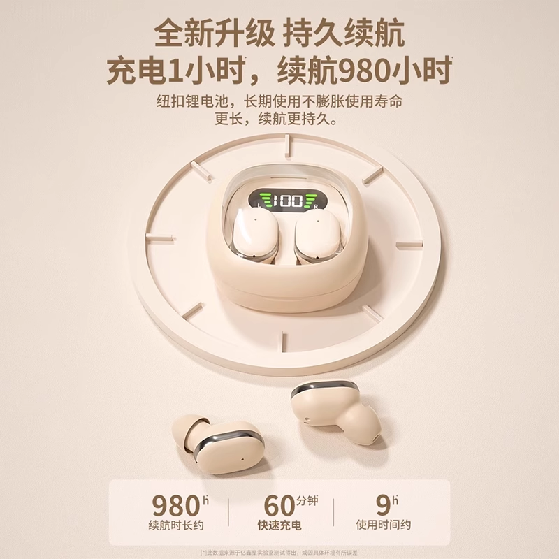 蓝牙耳机2024新款无线入耳式原装超长续航大电量降噪睡眠适用索尼