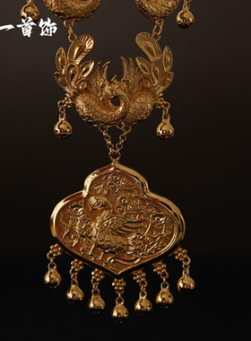 唐风汉服气质百搭镀金锁骨链项链配饰古法古风软璎珞项圈