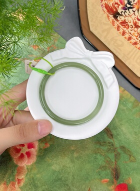 天然和田玉晴水叮当手镯女款玉石镯子玉镯