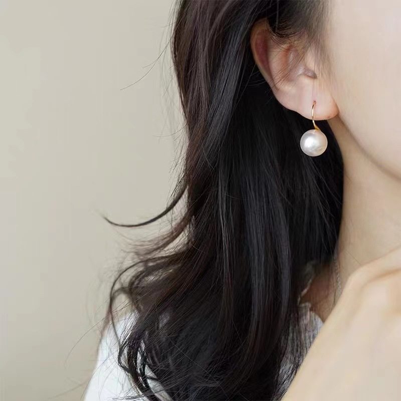 s925纯银施家奶白珍珠耳钉女耳环轻奢高级感法式复古耳饰耳坠耳钩,淘宝优惠券,粉丝福利购,淘宝优惠卷