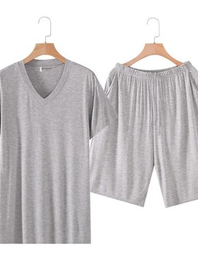 Plus Size 6XL Summer Modal Short Sleeved Men's Pajamas Sets
