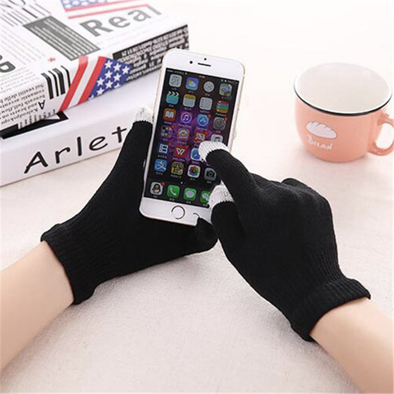 Winter Fashion Thick Knitted Electric Heating Gloves Warm - 图0