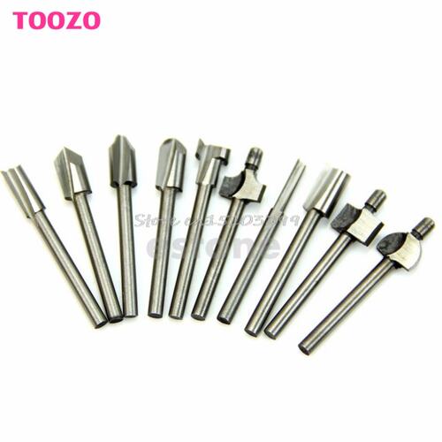 HSS Router Bits Wood Cutter Milling Fits Dremel Rotary Tool - 图0
