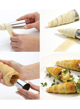 5/10Pcs Conical Tube Cone Roll Moulds Spiral Croissants Mold
