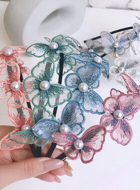 Ruoshui Woman Fashion Hairband Pearl headband Girls Bezel Ha