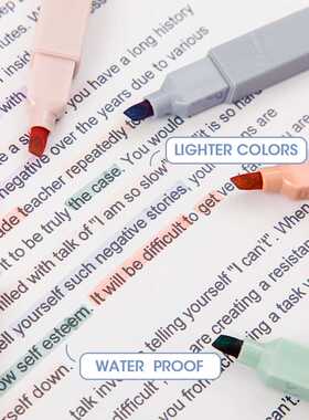 Andstal 6pcs/Lot Morandi Highlighter Pen Set 24 Colors Paste