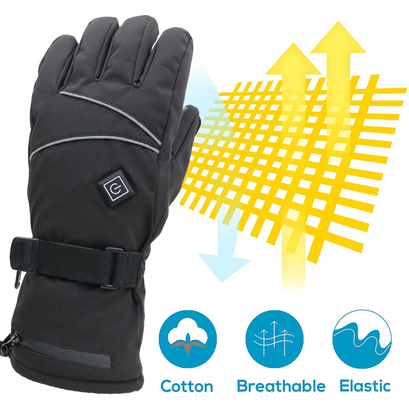 Heated Gloves with Adjustable Strap Electrical Heating - 图0