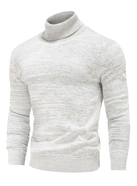 New Winter Men's Turtleneck Sweaters Cotton Slim Knitted Pul