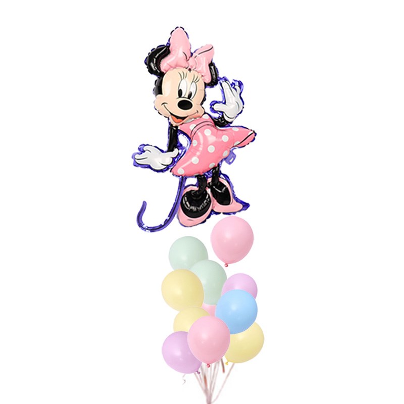 1 set Mickey Minnie Foil Balloons Mouse Baby Shower Boy Gi-图3