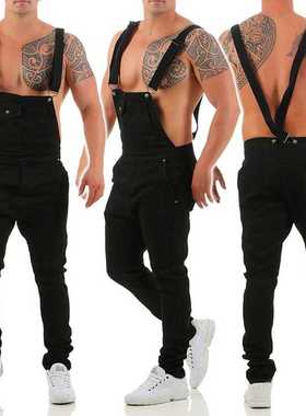 Men's Jeans Overalls Slim Fit Boyfriend Jean Jumpsui