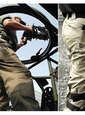 Men's Tactical Cargo Pants Elastic Multi Pocket Outdoor Casu
