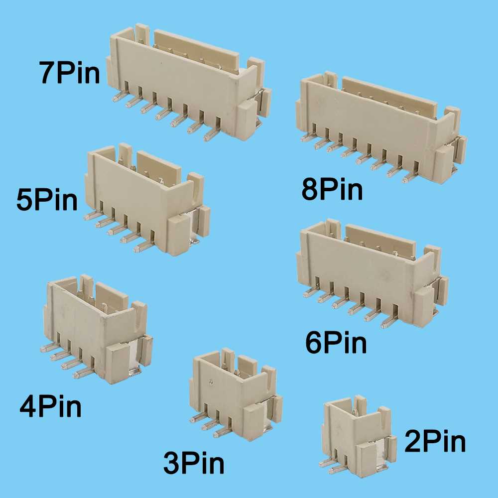 50 Pcs XH2.54mm 2/3/4/5/6/7/8 Pin Housing Wire Connector SMD-图1