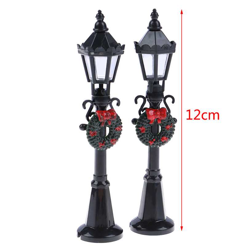 1PC 1/12 Dollhouse Miniature Christmas Park Street Lamp Doll-图3