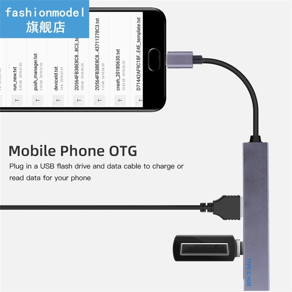 Durable Adapter Cable Multi-function USB Type C USB 3.1 to 4 - 图2