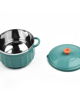Ramen Noodles Bowl With Lid Stainless Steel Kitchen Fruit In