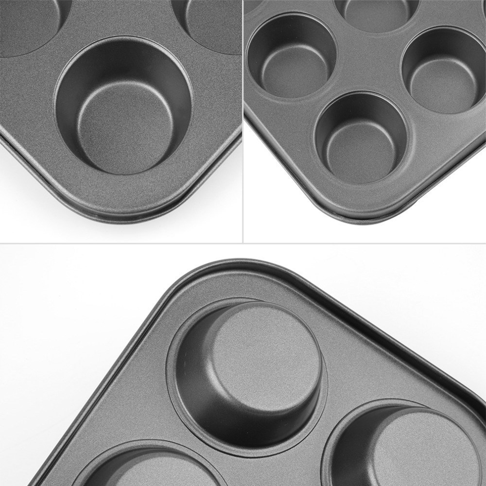 6 Cups/12 Cups  Non-stick Cupcake Baking Tray Cup Cake Mold - 图3