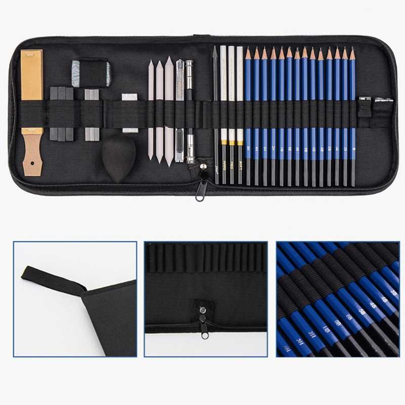 37Pcs Drawing Pencils Kit, Professional Painting Drawing &am - 图0