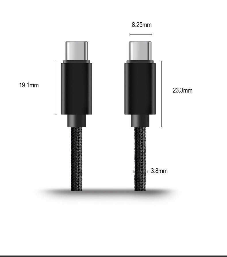 USB C To USB Type- C Cable Quick Charge 4.0 PD 100W Fast Ch - 图1