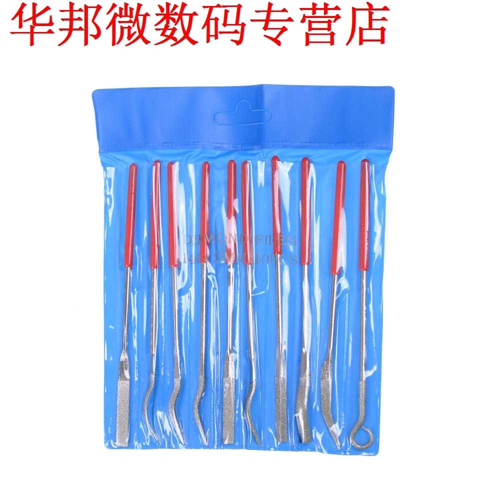 10pcs m x 140mm Diamond Naald File Gecoat Riffler Set Sier - 图0