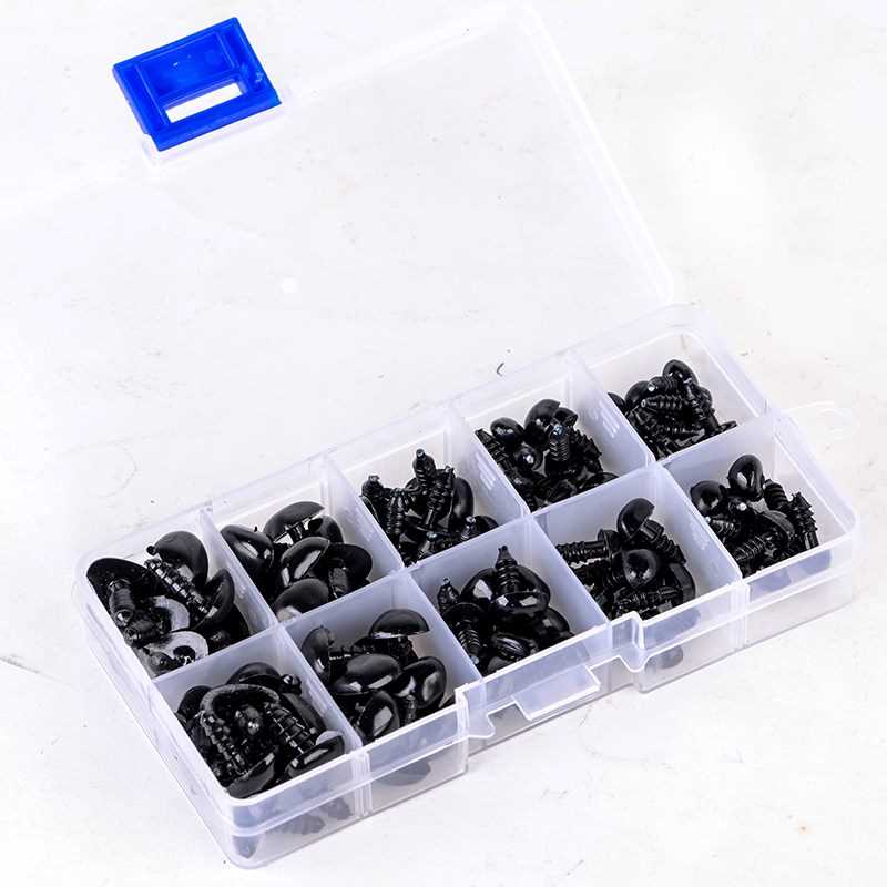 100Pcs/Box 5 Sizes Plastic Safety Triangle Nose with Washer - 图0