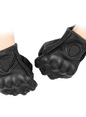 Pair Of Leather Motorcycle Racing Gloves Waterproof Windproo