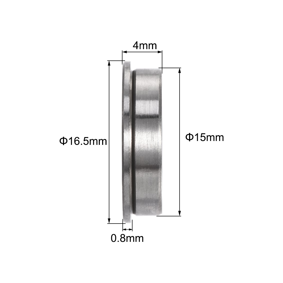 2pcs F6700ZZ Flange Ball Bearing 10mmx15mmx4mm Double Metal - 图1