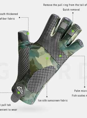 SPF50 Fishing Gloves Women Men Hands Protection Gloves Ice S