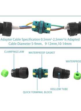 KM25 IP68 5 Pin Quick Waterproof Electrical Wire Connector C
