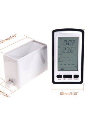 Wireless Rain Meter Gauge Weather Station indoor/outdoor tem
