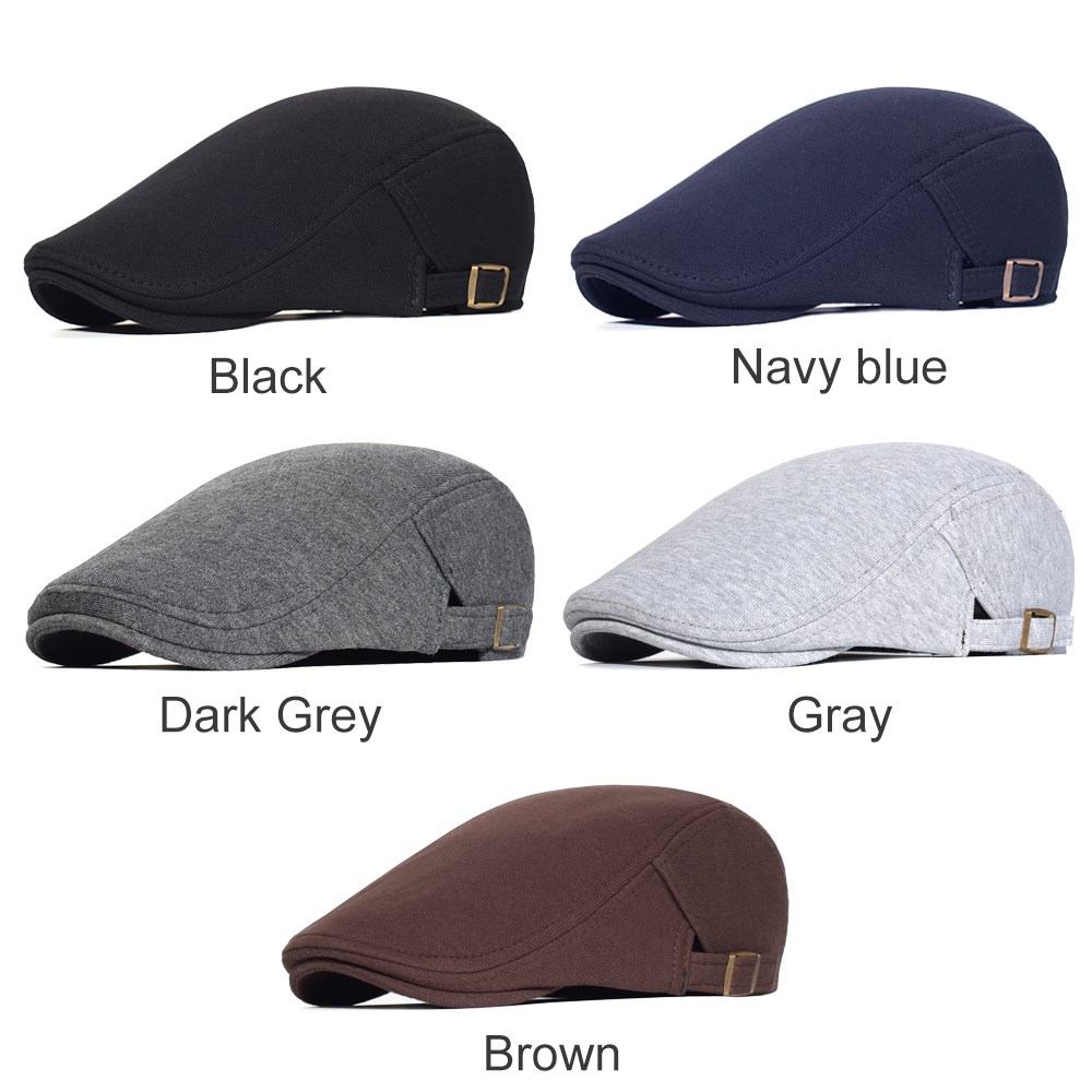 Cotton Adjustable Newsboy Caps Men Woman Casual Beret Flat I - 图2