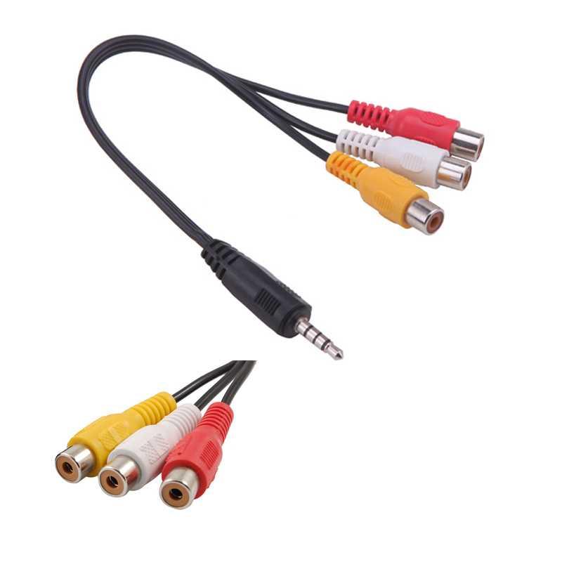 20PCS 3.5mm AV Male to 3RCA Female Audio Video Cale Adapter