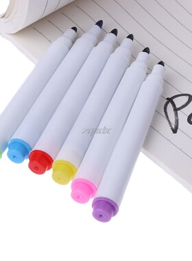 6Pcs/Set Brand New Magnetic Whiteboard Pen Erasable Dry Whit