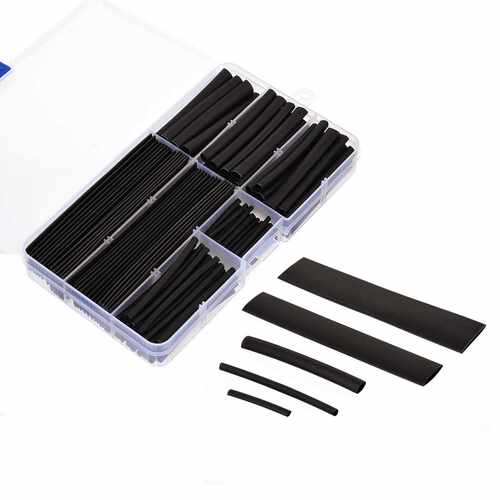 160pcs/box Heat Shrink Tubing Kit Heat Shrink Tube Cable Sle - 图0